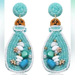 Blue Drift Ocean Bottle Earrings